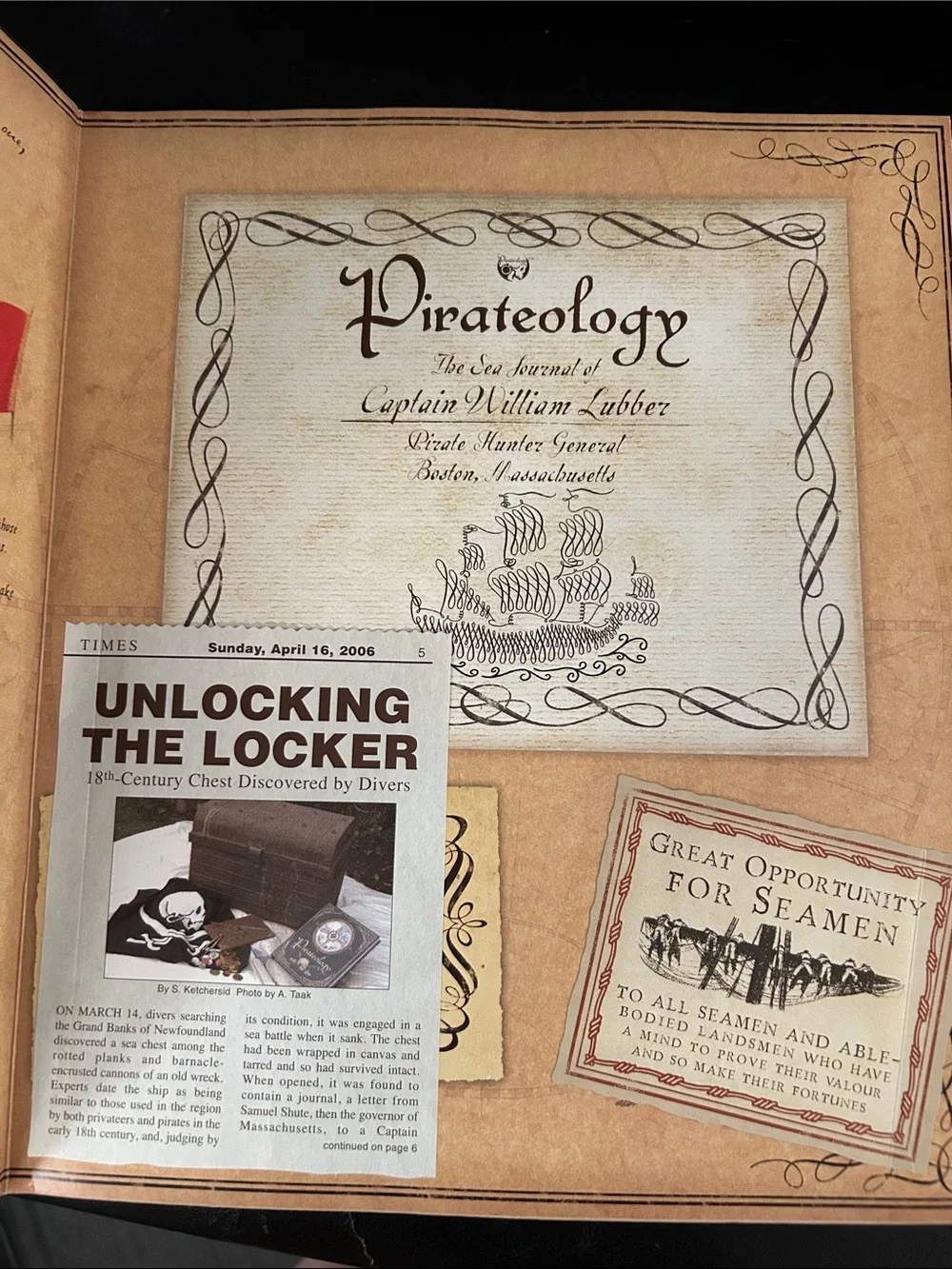 Pirateology Hardcover Book with “Capt. Lubbers Journal” - preowned